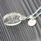 Pusteblumen Dandelion Halskette silber silver personalisiert Gravur jewelry Oval Schmuck Naturschmuck personalized Epoxidharz Gravurblättchen Wunsch