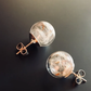 Pusteblume Dandelion Glaskugel Ohrringe Edelstahl stainlesssteel silver jewelry silber Schmuck earstuds Ohrstecker Naturschmuck Wunsch Wish Geschenkidee