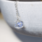 Vergissmeinnicht forgetmenot Glaswürfel Glas Würfel flowers jewelry Schmuck silber silver Halskette cube Naturschmuck Geschenkidee Freundin girly Blumen necklace